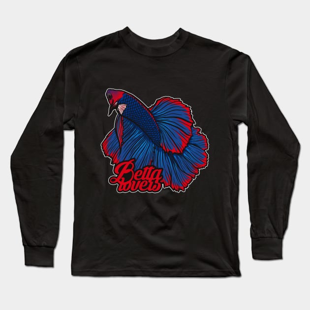 Betta Lovers Long Sleeve T-Shirt by Behold Design Supply